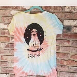 Tie-Dye Sloth Graphic T-Shirt NWT